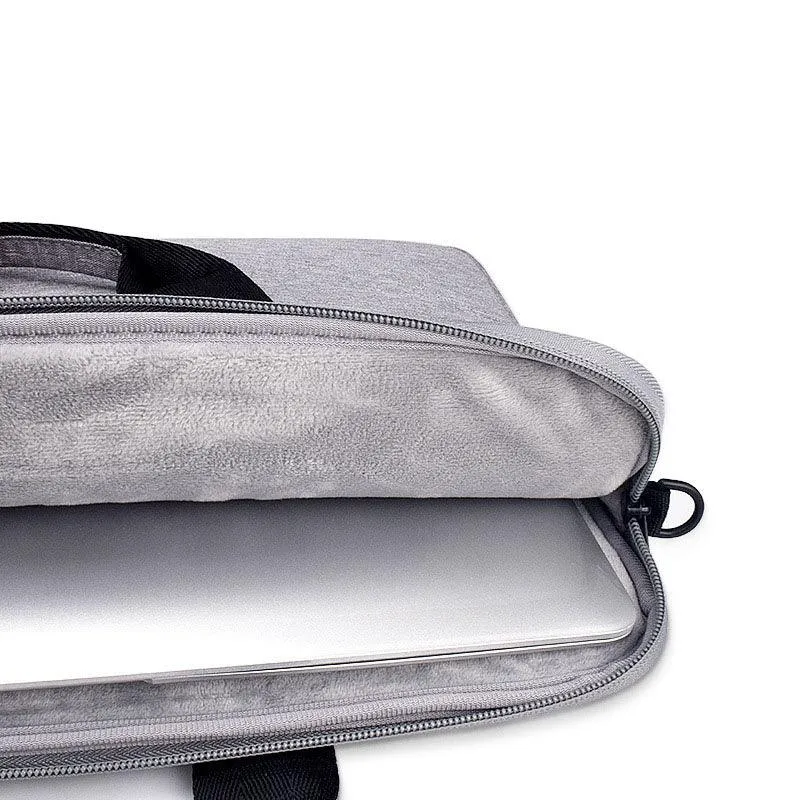 Men's Slant Zipper Briefcase Designed Ultra Light Laptop Bag-Ash