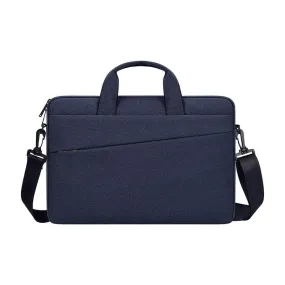 Men's Slant Zipper Briefcase Designed Ultra Light Laptop Bag-NavyBlue