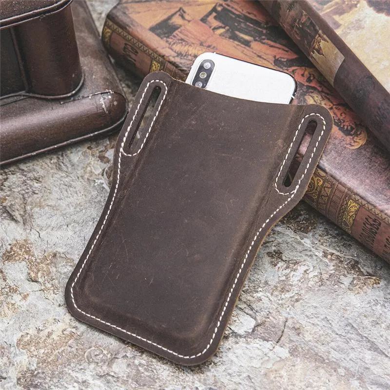 Men's Vintage Casual Leather Phone Bag