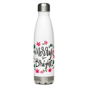 Merry and Bright Stainless Steel Water Bottle