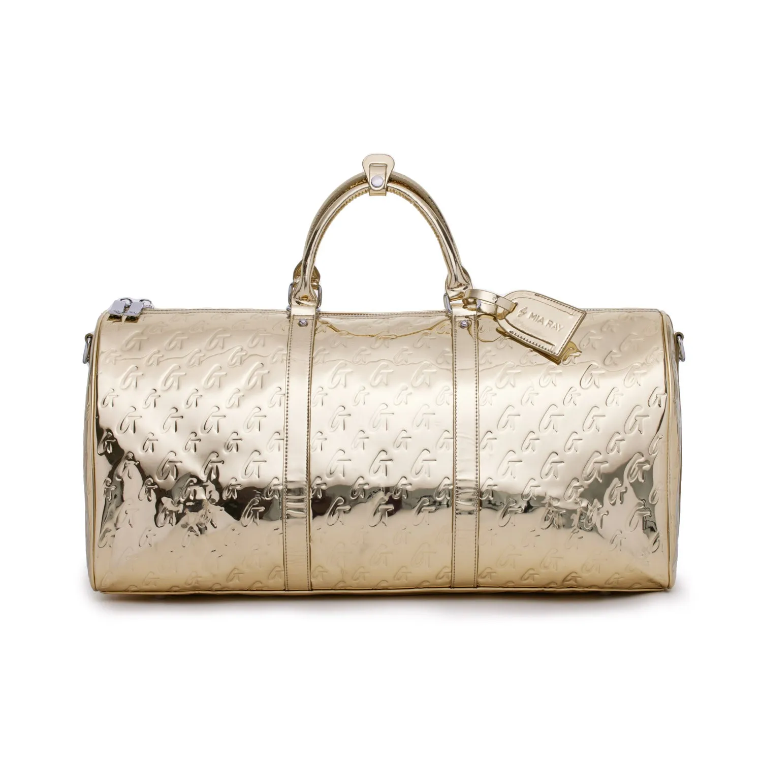 METALLIC MONOGRAM DUFFLE BAG - METALLIC GOLD