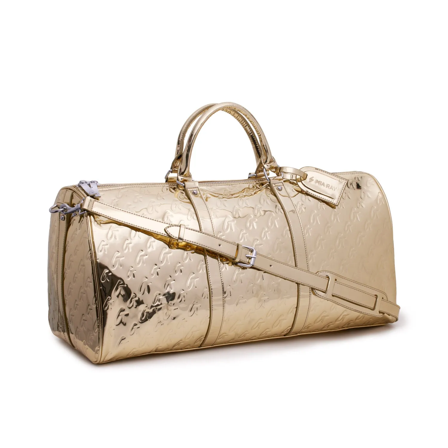 METALLIC MONOGRAM DUFFLE BAG - METALLIC GOLD