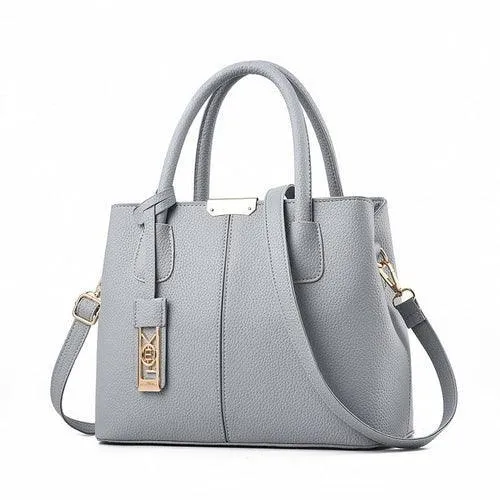 Middle-Aged Pure Color Fashion Messenger Bag