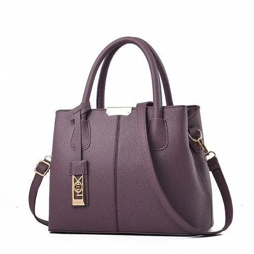 Middle-Aged Pure Color Fashion Messenger Bag