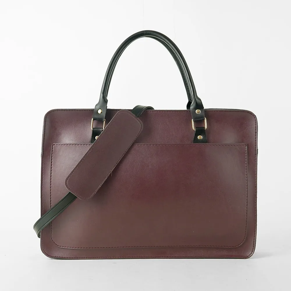 Multi Pockets Laptop Bag (Maroon)