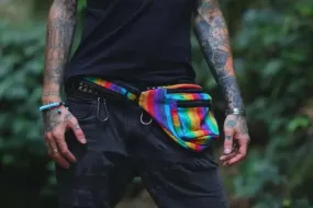 Multicolor Stripped Hemp Utility Fanny Pack