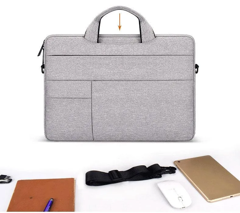 Office Travel 15.6 Inch Waterproof Custom Laptop Bag-Grey