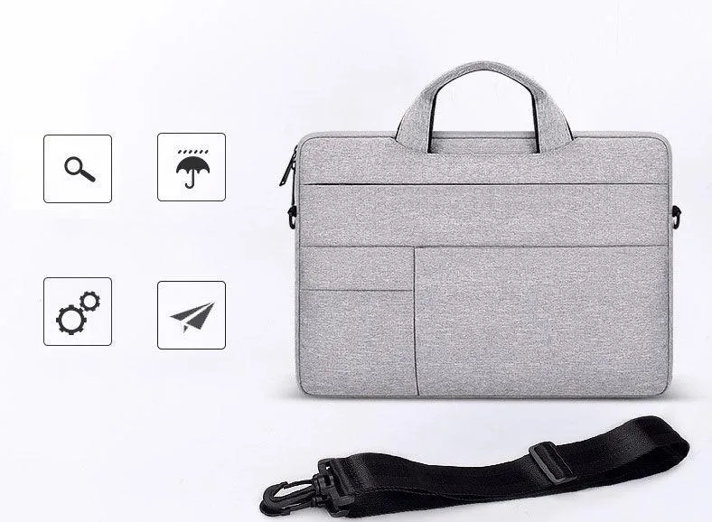 Office Travel 15.6 Inch Waterproof Custom Laptop Bag-Grey