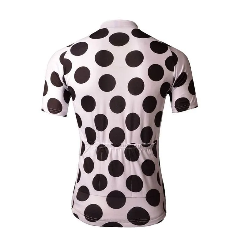 Pale Pink With Polka Dots Cycling Jersey