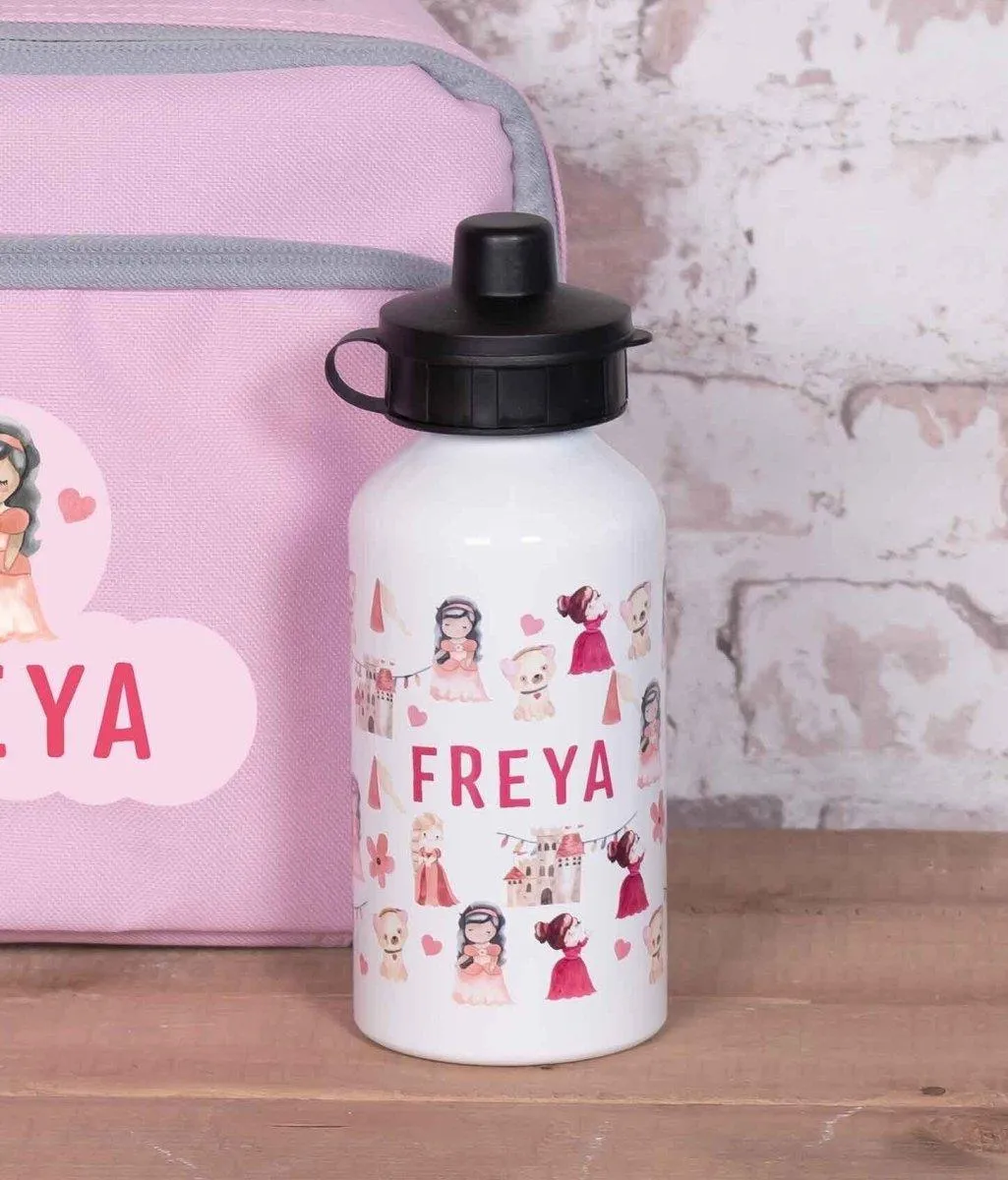 Personalised Childs Princess Lunch Box, Childs Princess Water Bottle, Child Princess School Bag, Princess Lunch Bag, Princess Water Bottle,