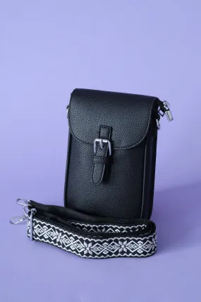 Phoebe Phone Bag in Black