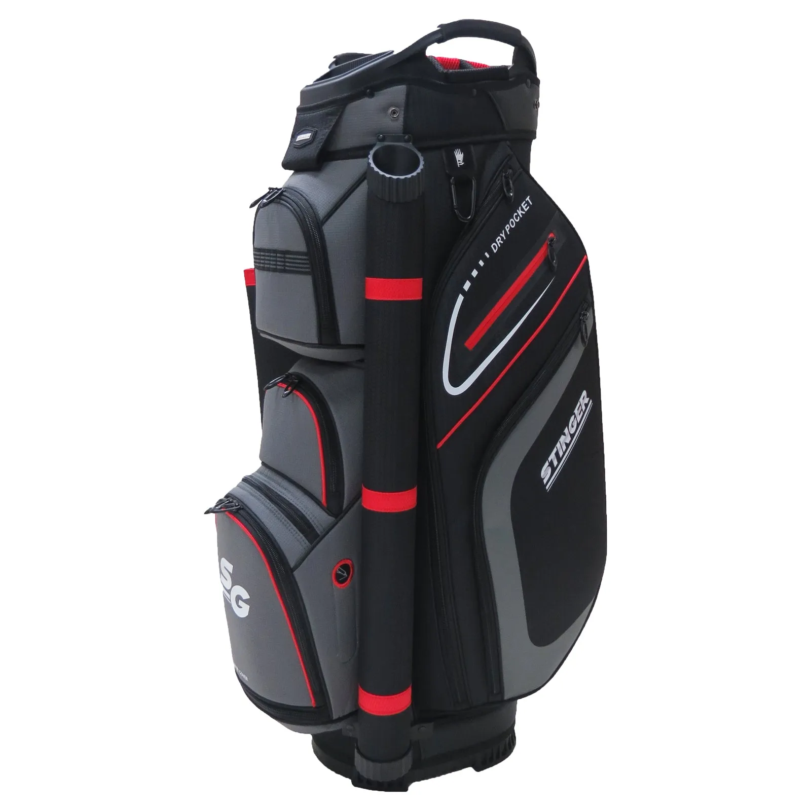 Premium Cart Bag - Red / Charcoal