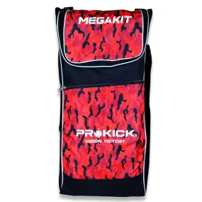 Prokick Megakit Duffle Backpack Cricket Kitbag, Black/Red Camouflage