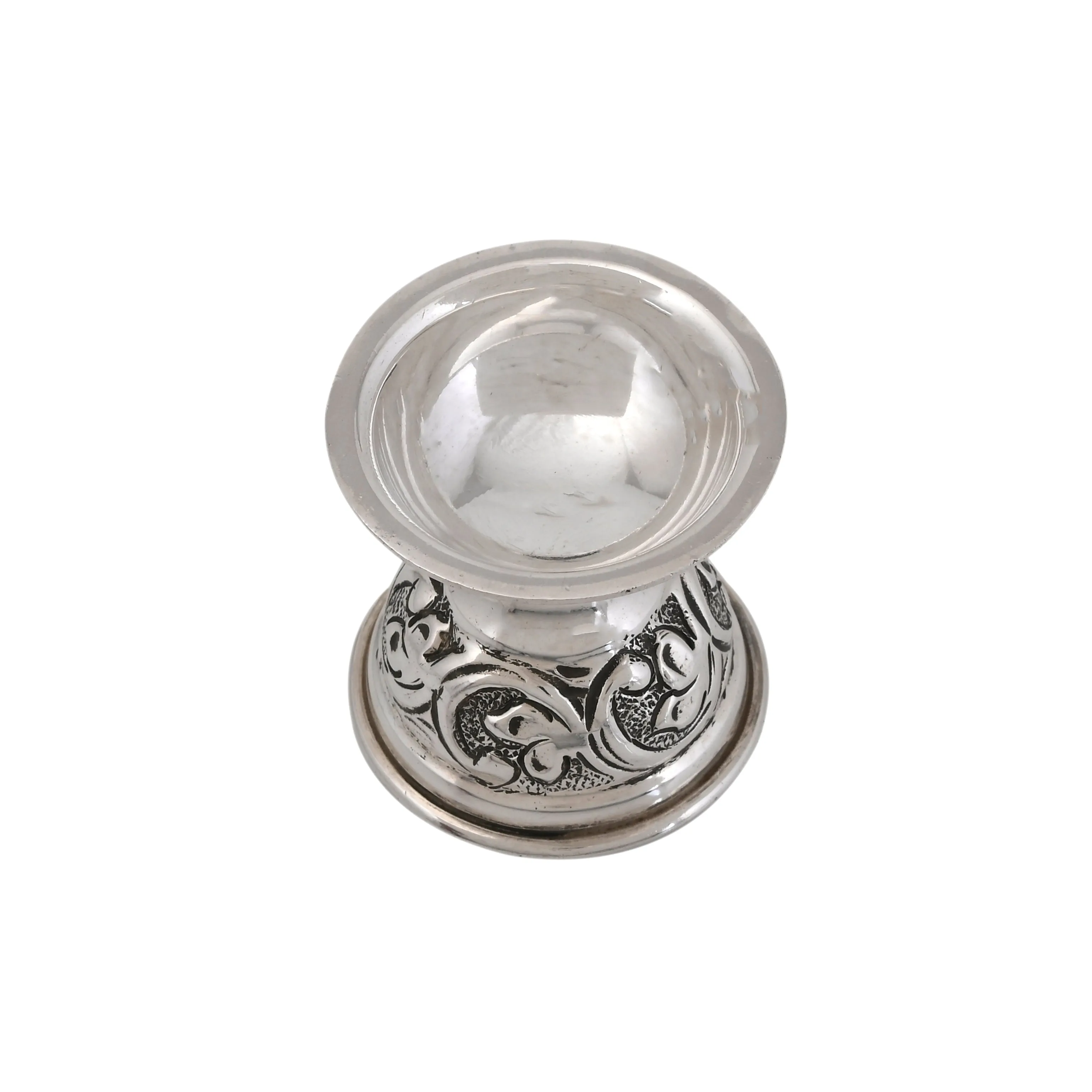 Pure silver hand carved diya/deepak/deepam 92.5% silver BIS hallmarked and certified Deepak