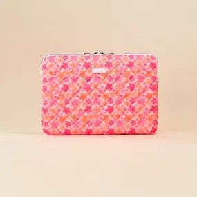 Quilted Pink & Orange Bloom Laptop Sleeve