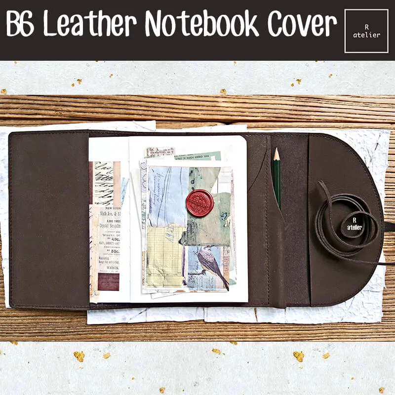 R.atelier B6 Stalogy Trifold Leather Notebook Folio Cover