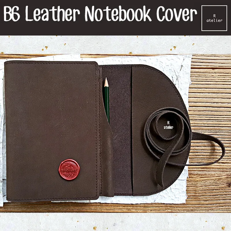 R.atelier B6 Stalogy Trifold Leather Notebook Folio Cover