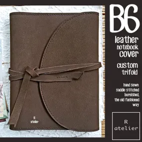 R.atelier B6 Stalogy Trifold Leather Notebook Folio Cover