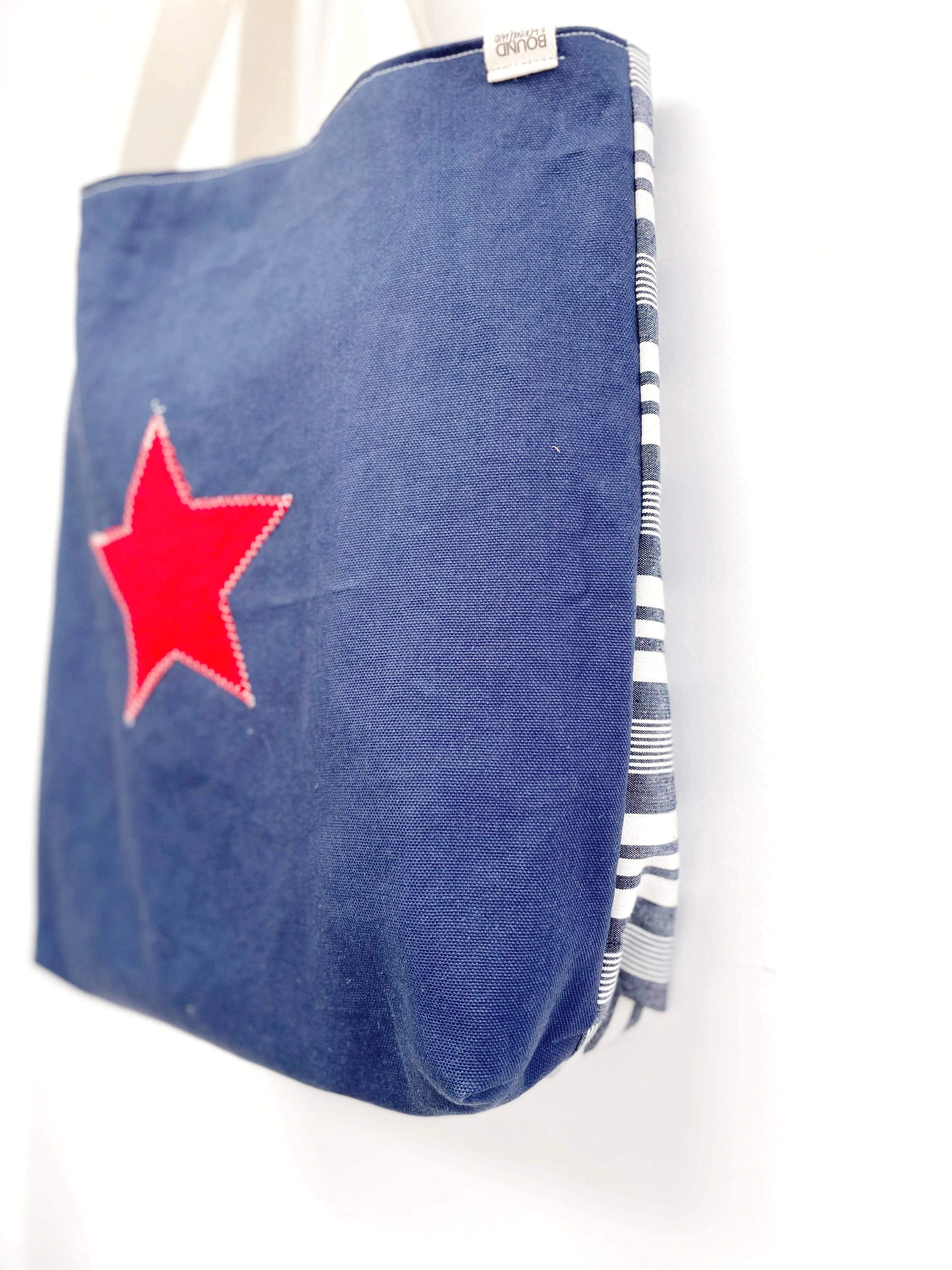 Reusable Grocery Bag, The Perfect Market Bag, Nautical Bag, Eco-Friendly, Festival Bag, B14