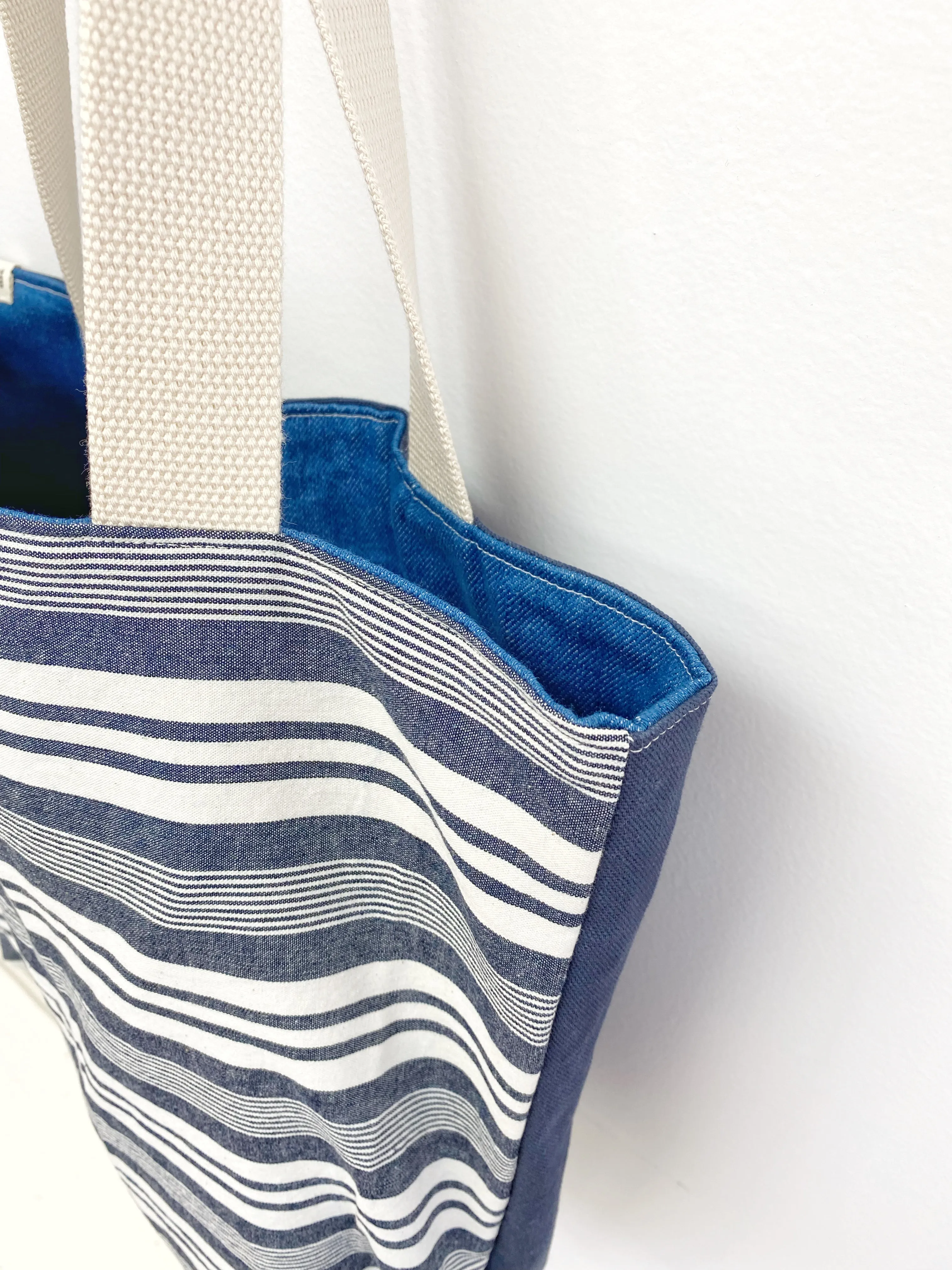 Reusable Grocery Bag, The Perfect Market Bag, Nautical Bag, Eco-Friendly, Festival Bag, B14