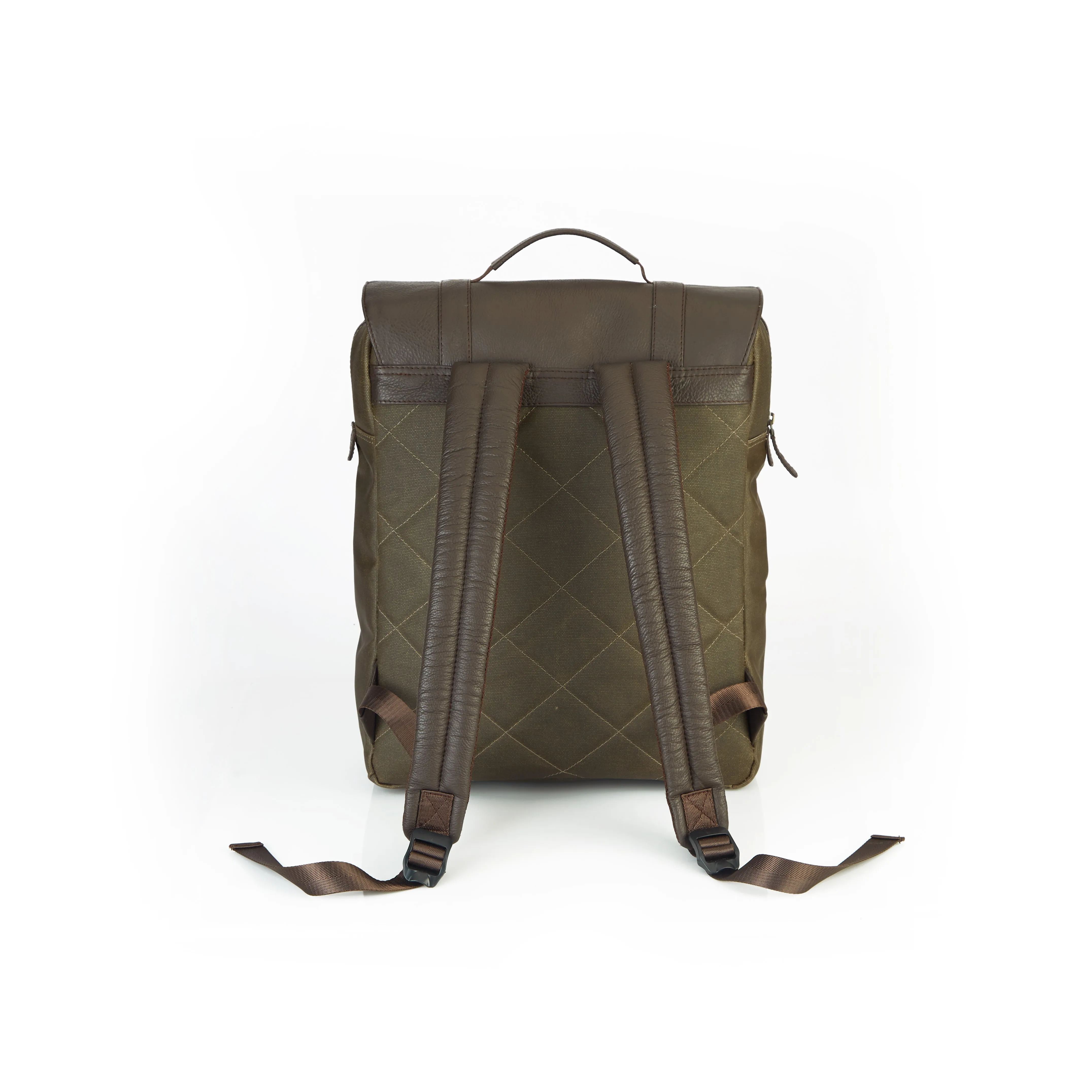 RUSTIC LEATHER BROOK CANVAS LEATHER BACKPACK