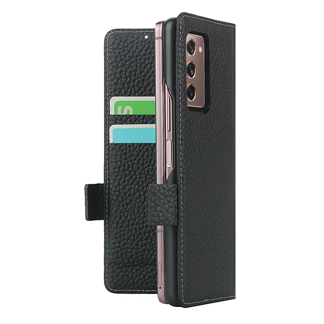 Samsung Galaxy fold 2 Black Shockproof phone case for card slot wallet