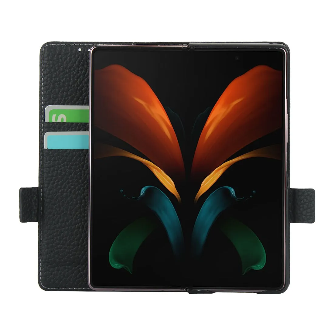 Samsung Galaxy fold 2 Black Shockproof phone case for card slot wallet