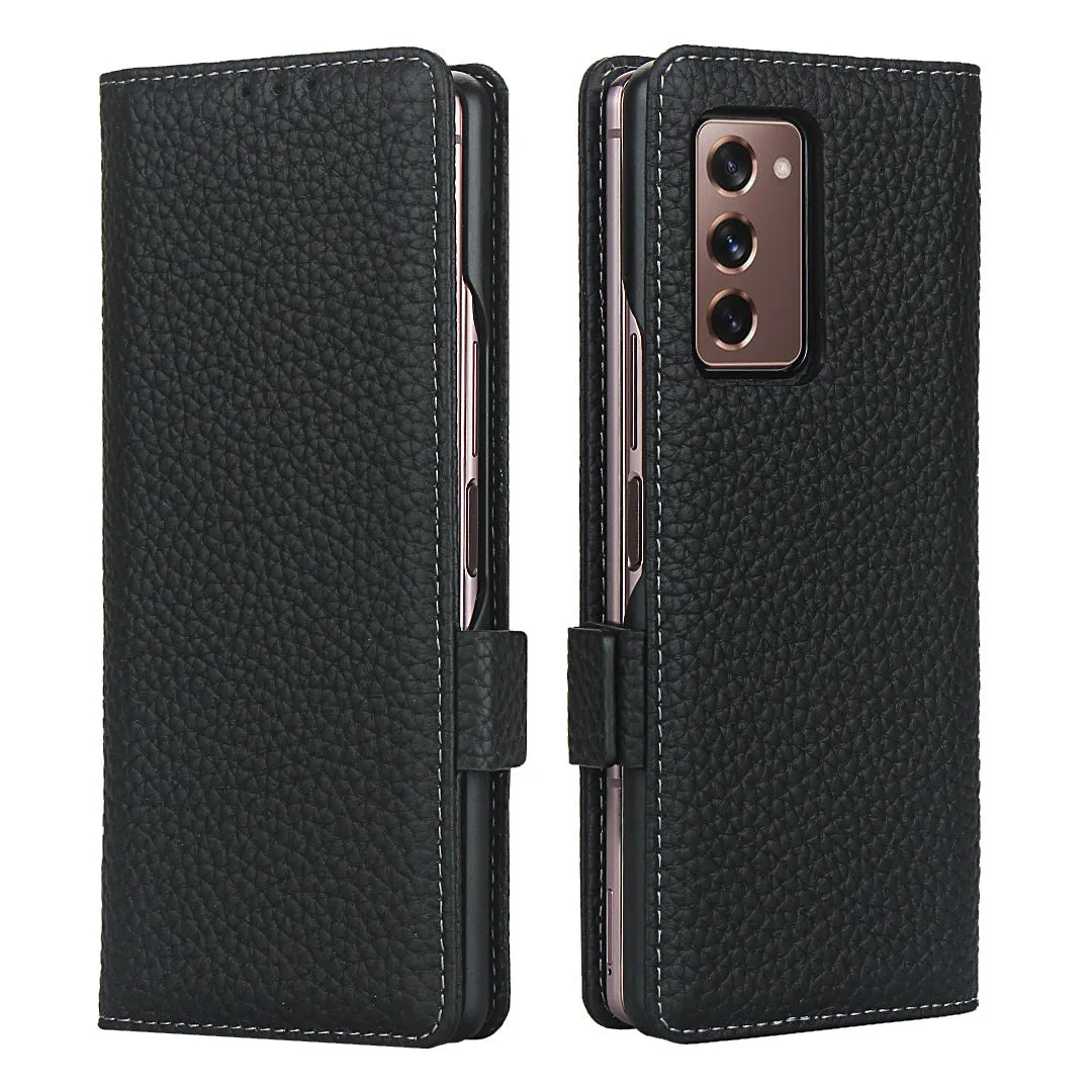 Samsung Galaxy fold 2 Black Shockproof phone case for card slot wallet