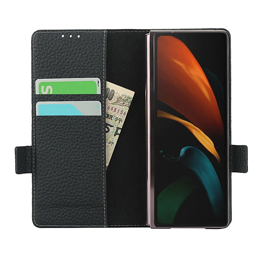 Samsung Galaxy fold 2 Black Shockproof phone case for card slot wallet