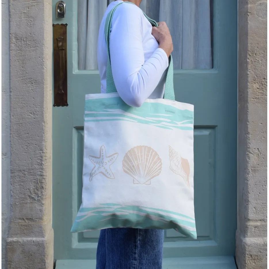 Seashells Market Canvas Tote Bag