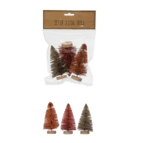 Sisal Bottle Brush Trees in Bag, Set of 3