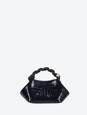 Small patent croco ganni bou bag