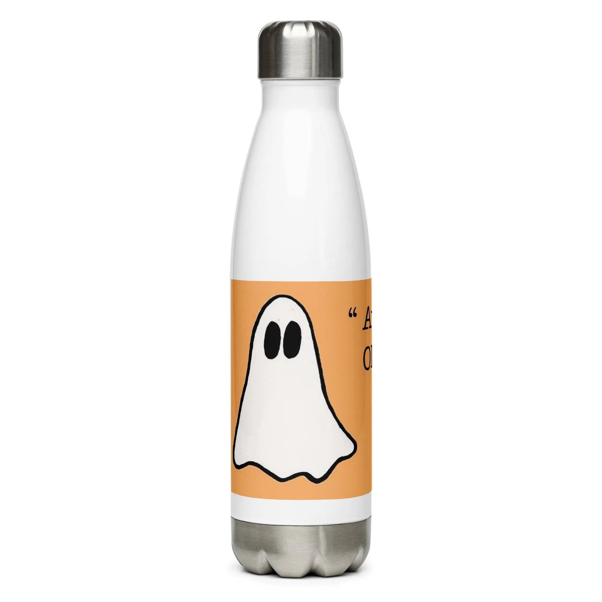 Stainless Steel Water Bottle with funny ghost design