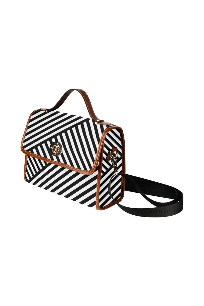 Stripes on the Bias Waterproof Canvas Bag/All Over Print