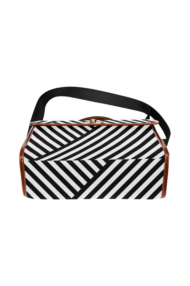 Stripes on the Bias Waterproof Canvas Bag/All Over Print