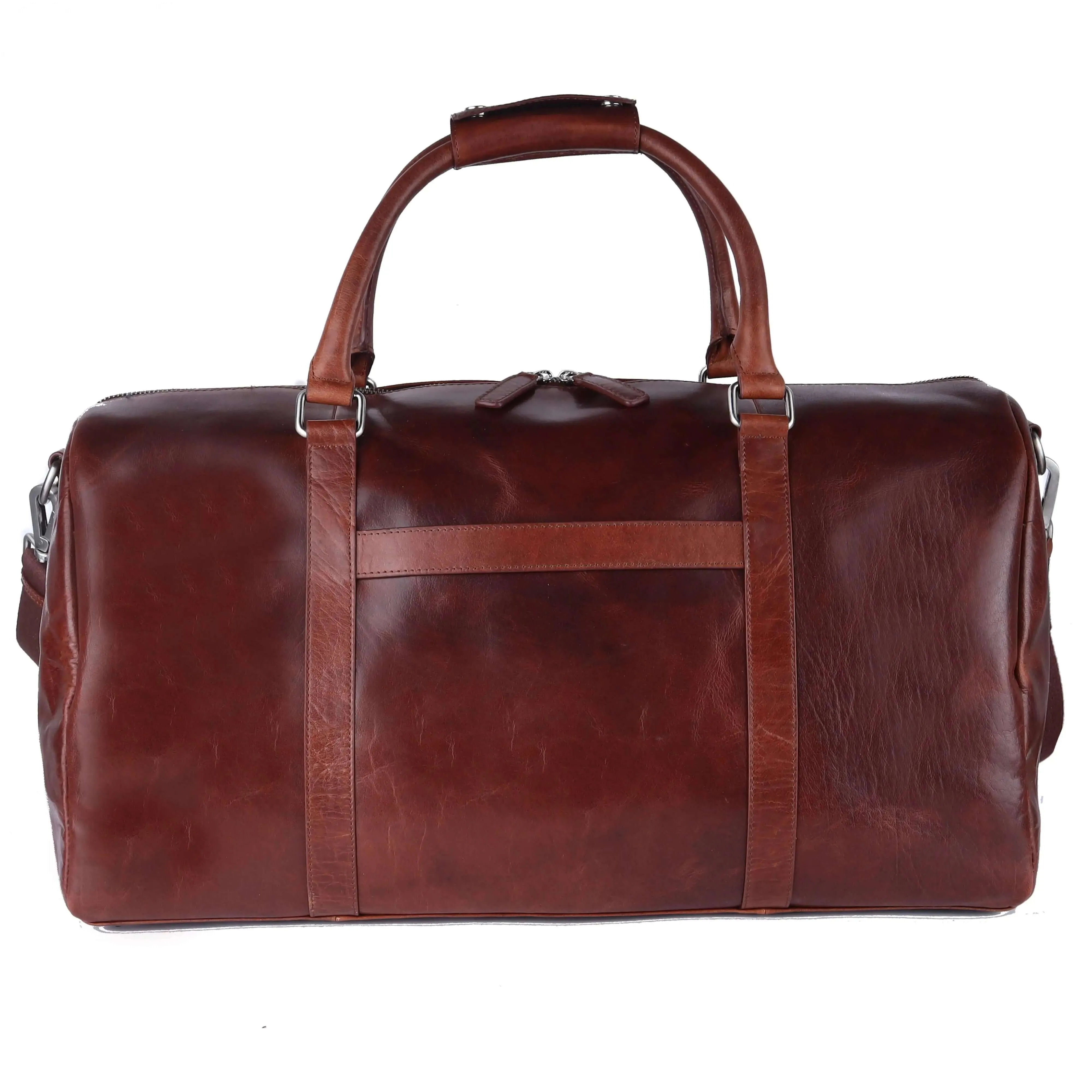 Stylish Genuine Leather Light Brown Weekend Bag | Travel Duffle for Short Getaways