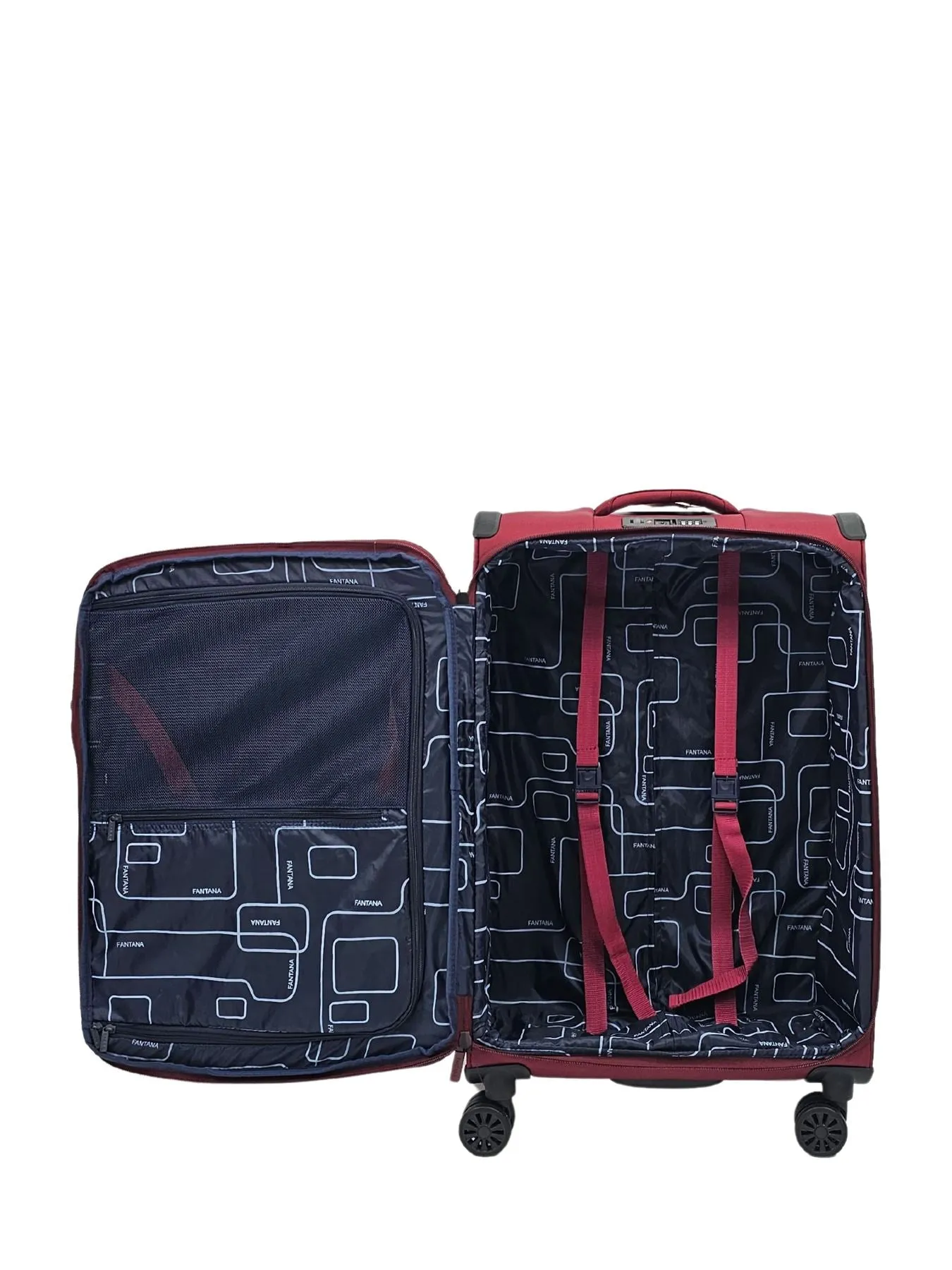 Suitcase Travel Bag Carry On Hand Cabin Check in Soft Case Luggage Trolley Zipped Compartments