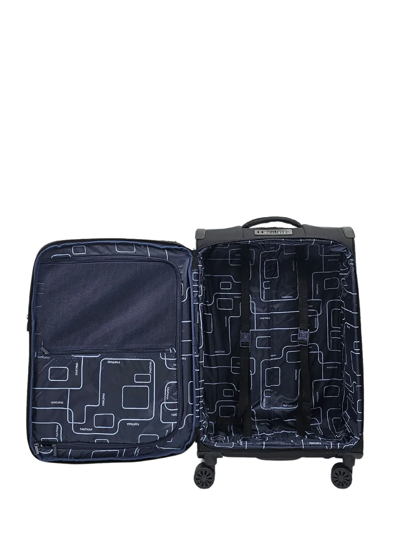 Suitcase Travel Bag Carry On Hand Cabin Check in Soft Case Luggage Trolley Zipped Compartments