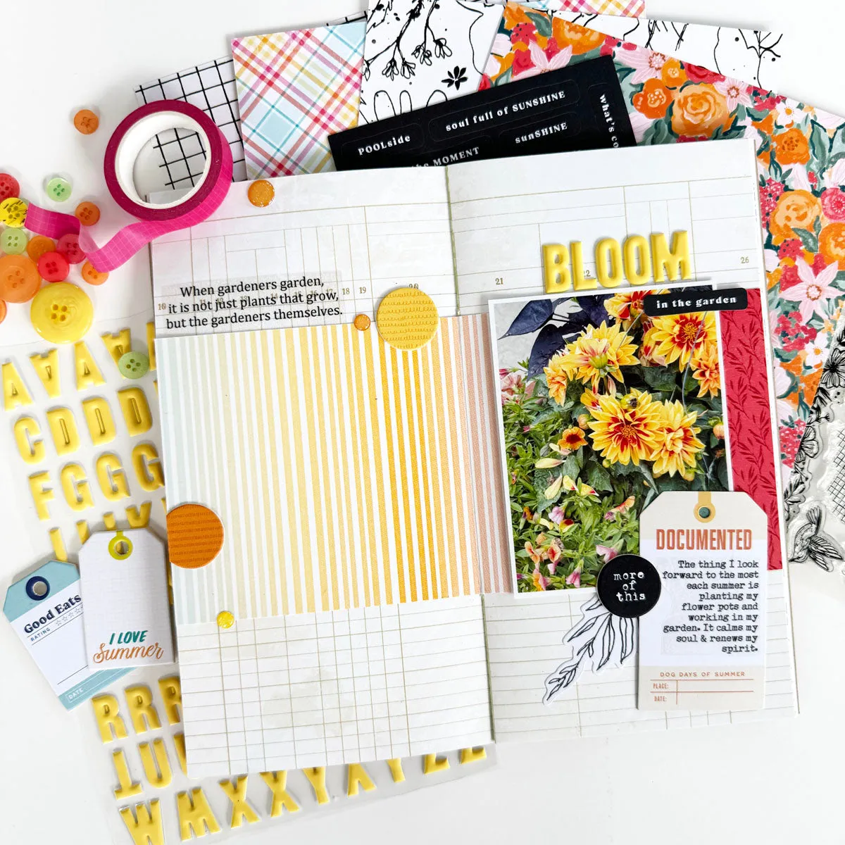 Sun-drenched Scrapbooking Kit - Choose Your Add On - August 2024