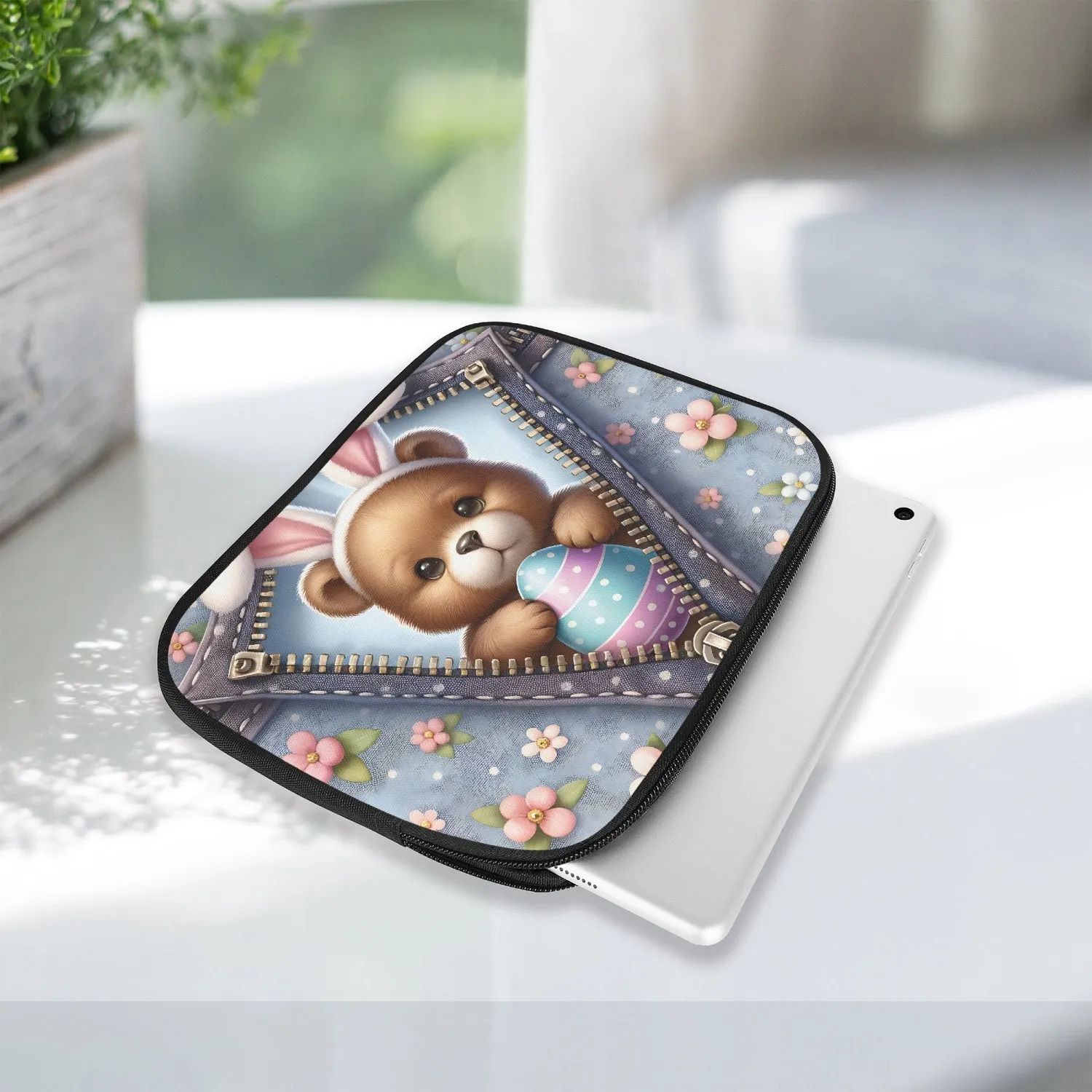 Tablet Sleeve - Easter - Bear with Bunny Ears