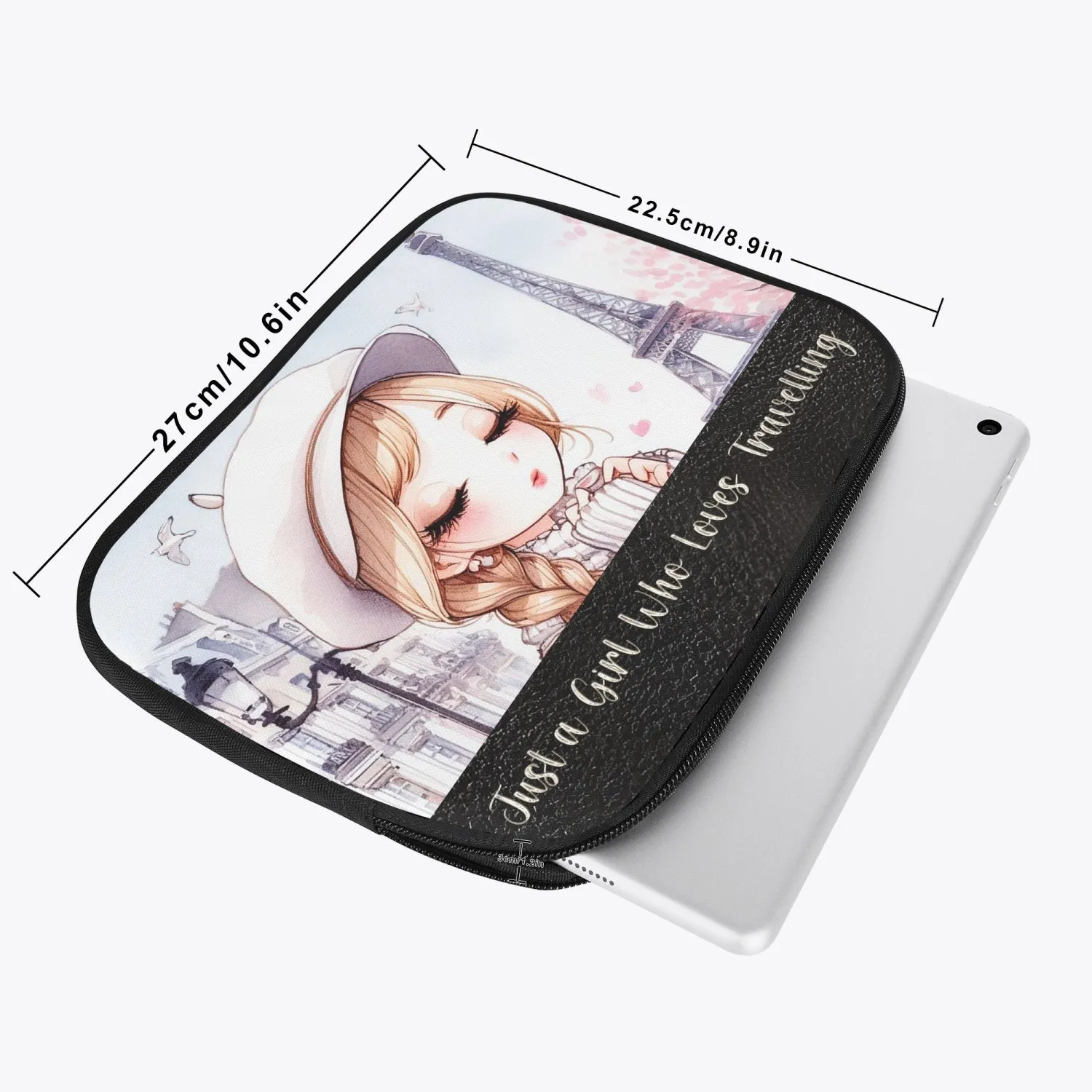 Tablet Sleeve - Just a Girl Who Loves Travelling