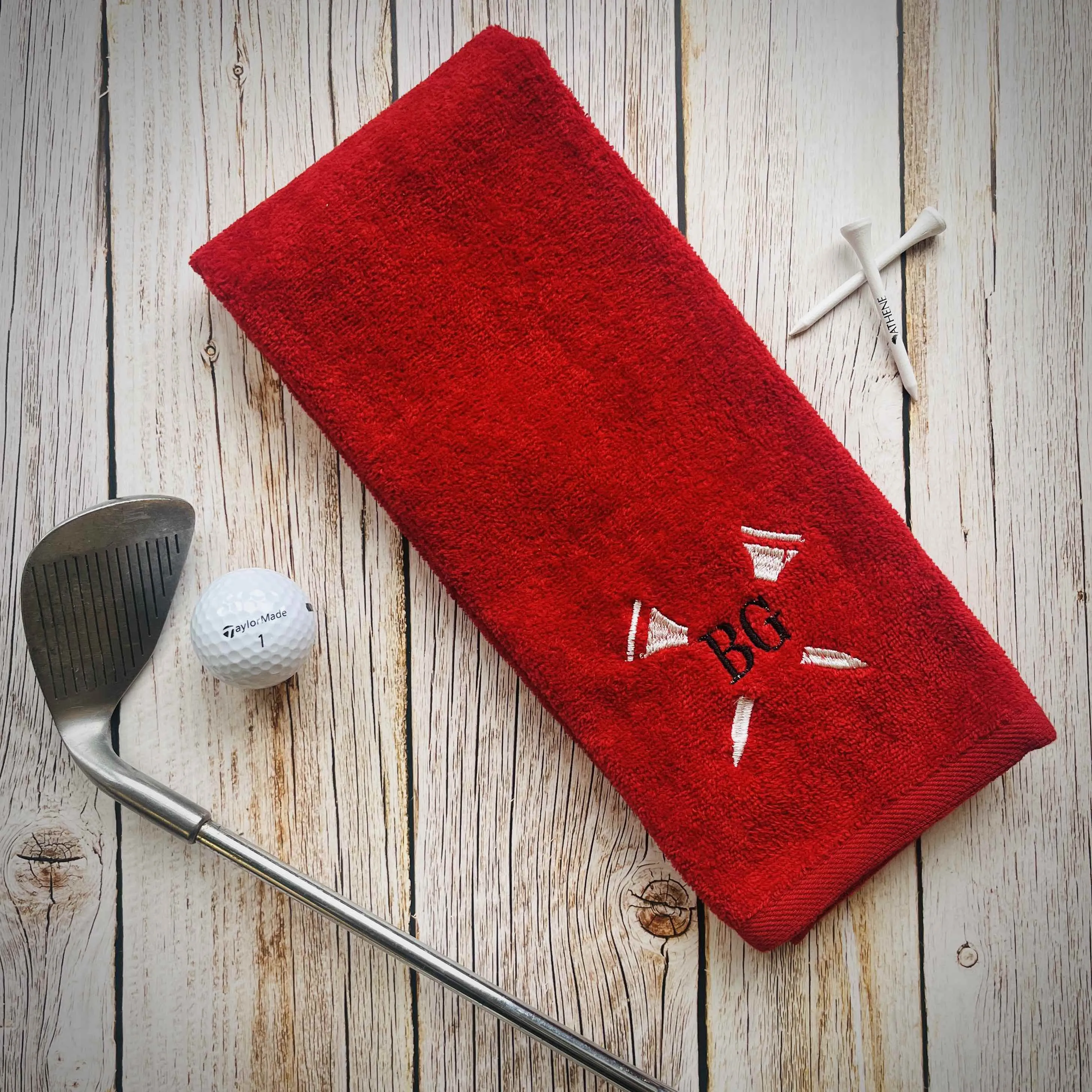 Teed Up Woven Golf Towel