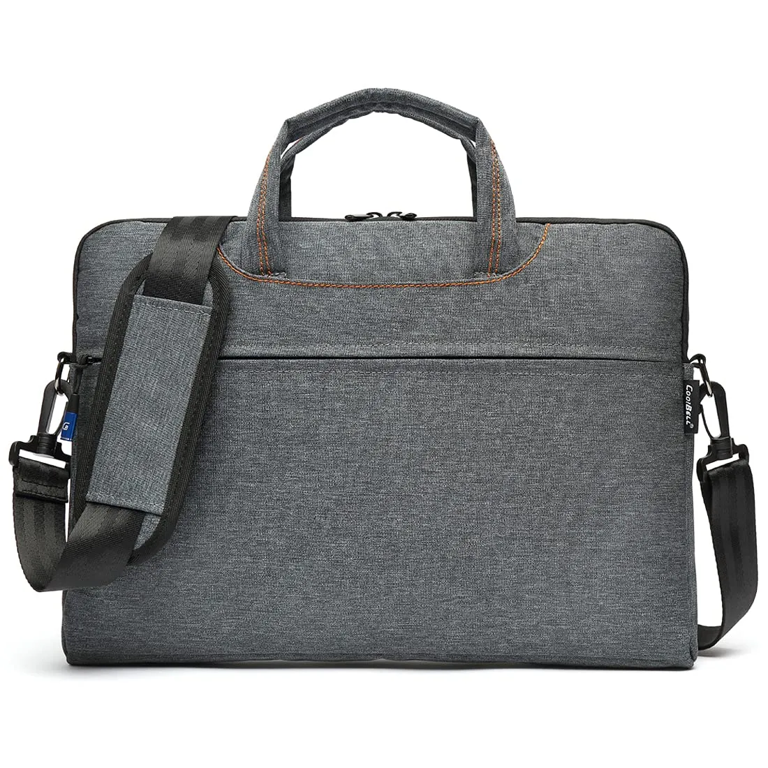 THE CLOWNFISH CoolBELL Water Resistant Nylon Unisex Slim 17.3 inch Laptop Messenger Bag Briefcase Handbag (Grey)