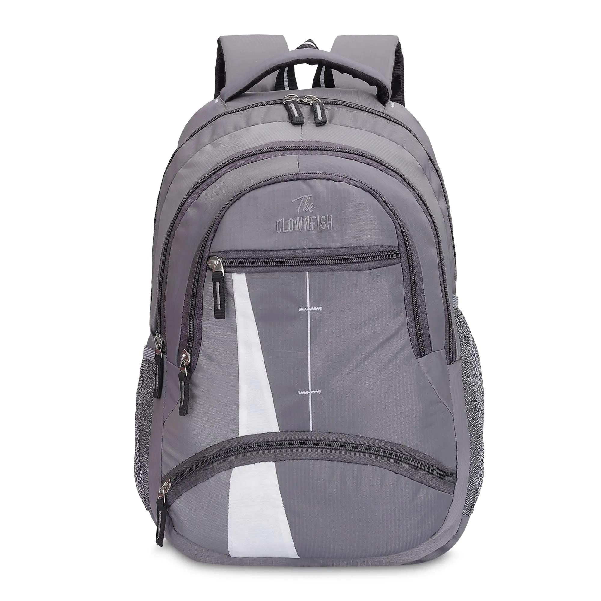 THE CLOWNFISH Moxie Series Polyester 25 Litres Unisex Travel Laptop Backpack for 14 inch Laptop (Grey)