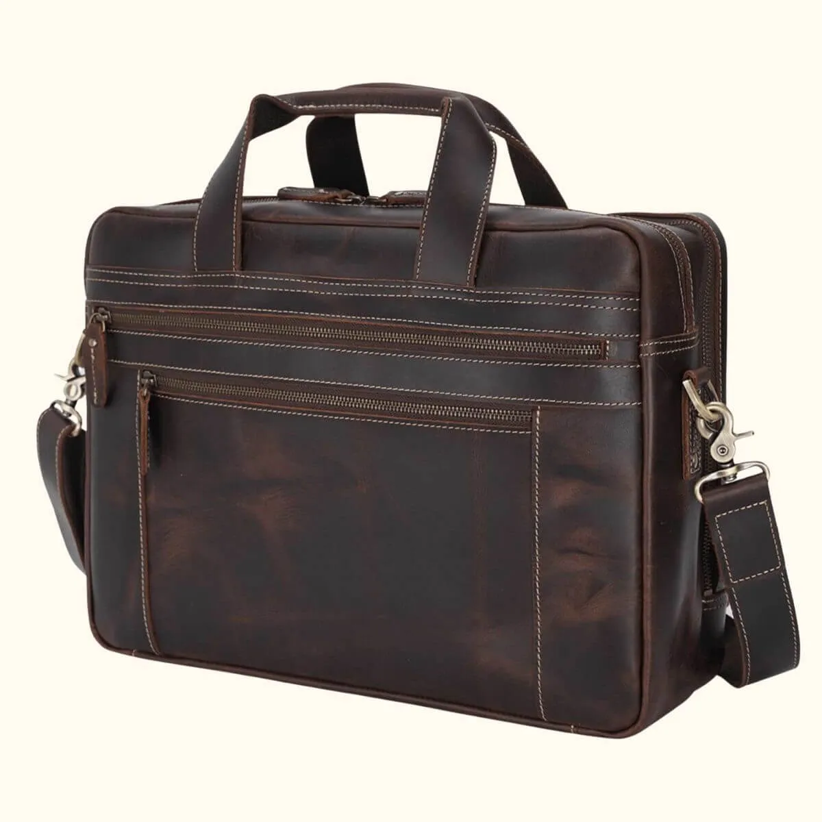 The Globe Trotter – Men’s Leather Travel Briefcase