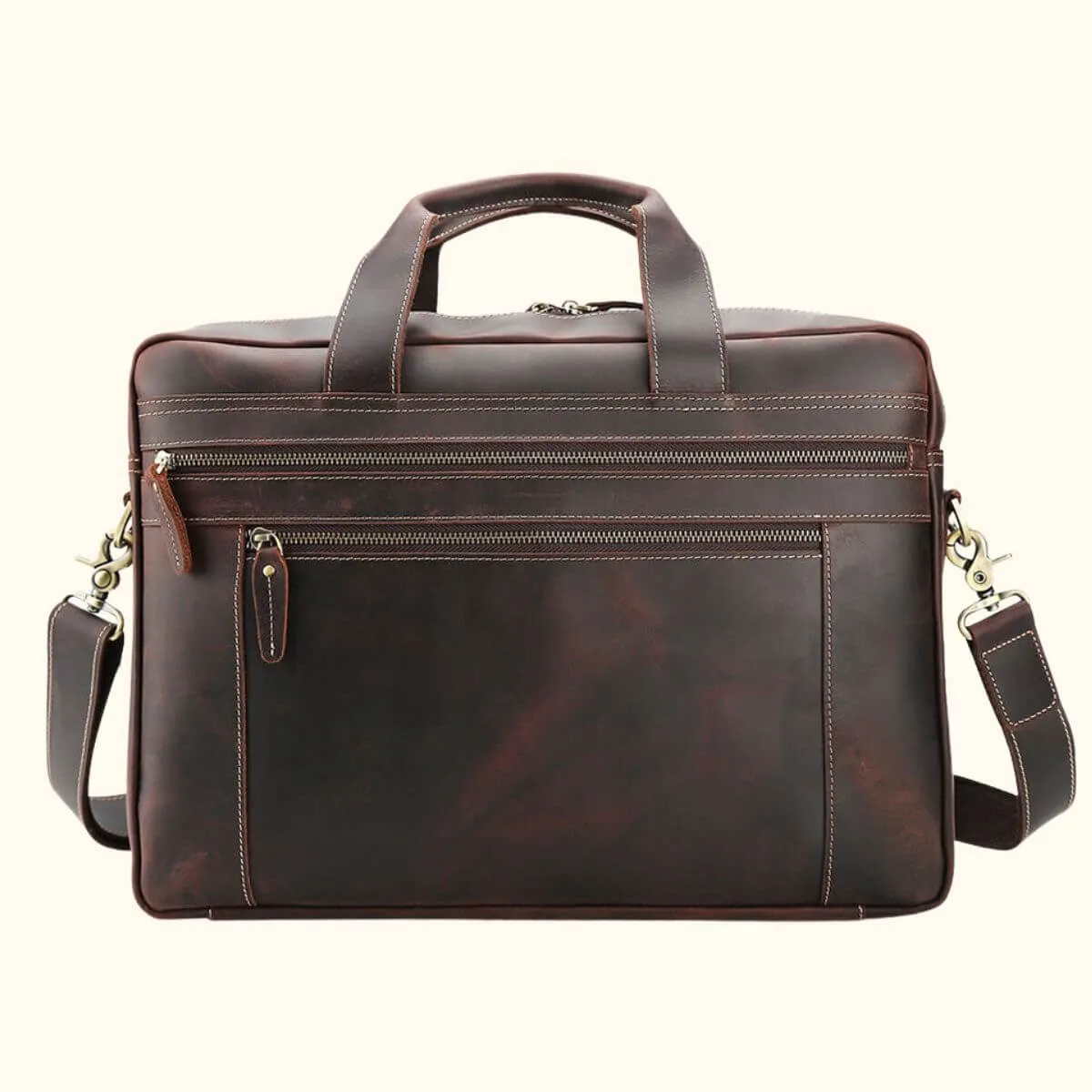 The Globe Trotter – Men’s Leather Travel Briefcase