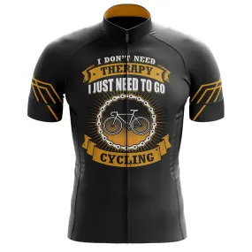 Therapy Black Men's Short Sleeve Cycling Jersey