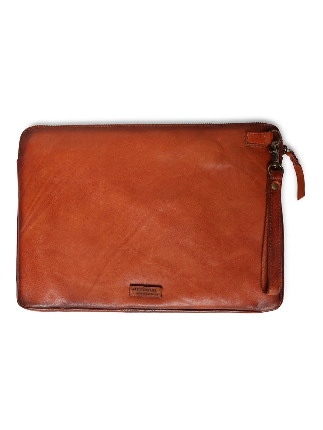 Timeless Protection: Cognac Leather Laptop Sleeves