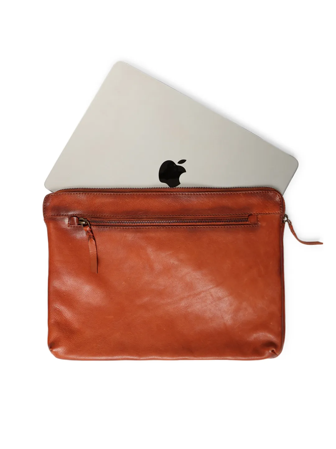 Timeless Protection: Cognac Leather Laptop Sleeves