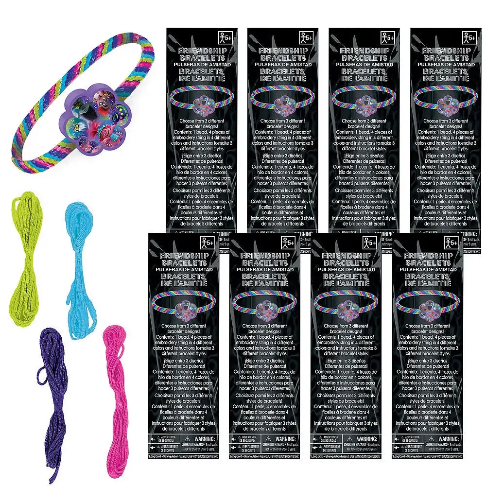 Trolls World Tour Friendship Bracelet Kit - Pack of 8